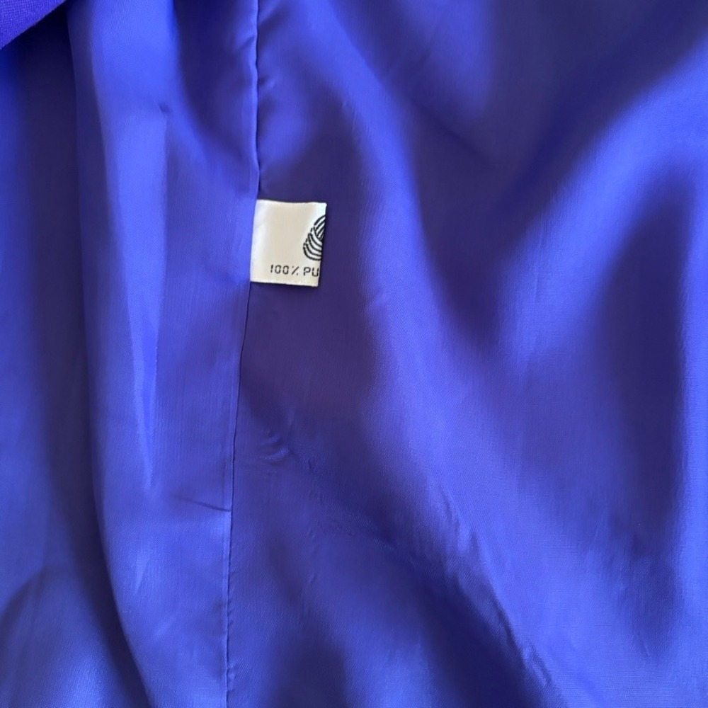 Christian Dior The Suit 1980's Purple Suit Skirt Set Wool Size 8 Purple Power - Picture 14 of 16